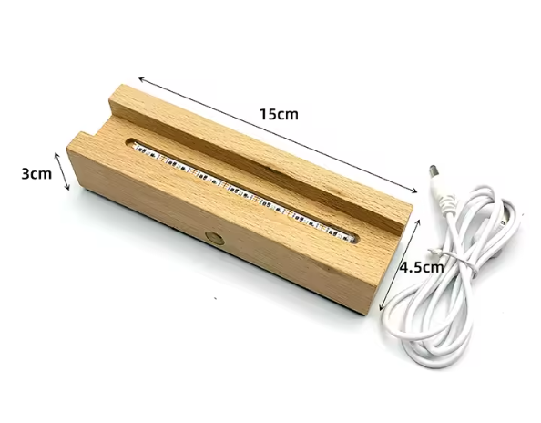 Wooden light stand