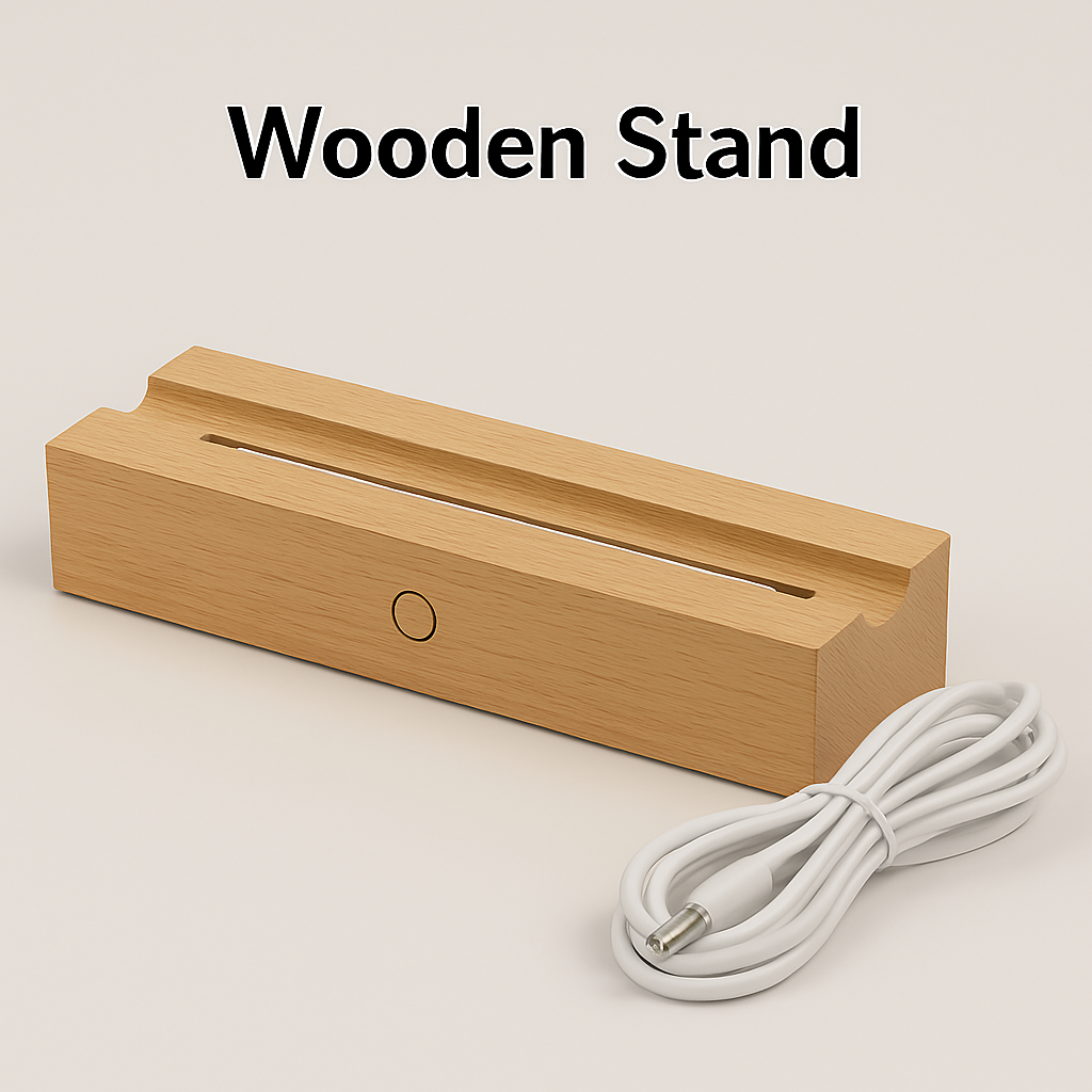 Wooden light stand