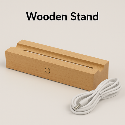 Wooden light stand
